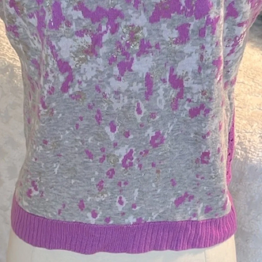 Justice Purple Gray Silver Short Sleeve Top